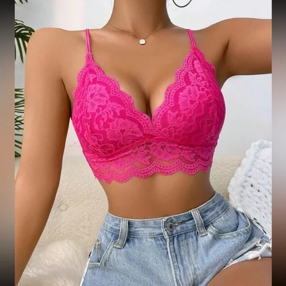 Hot Pink Bralette - Picture 3 of 5